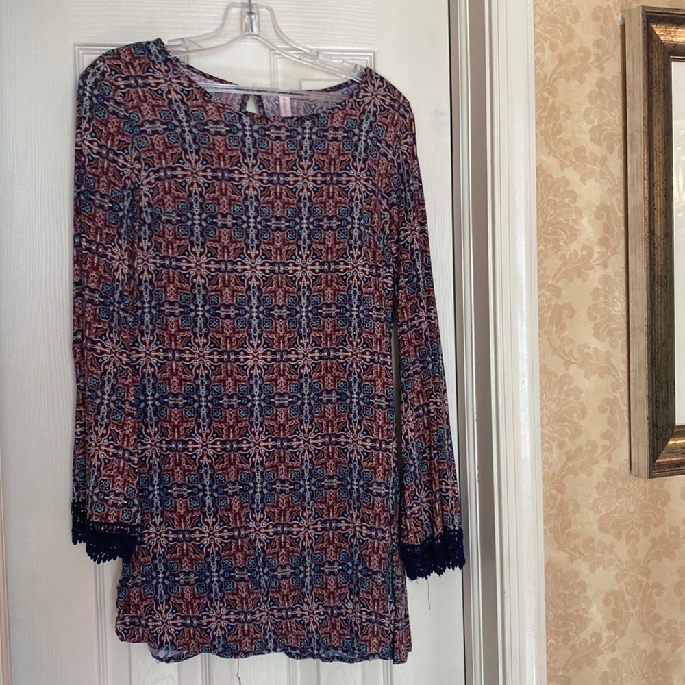 Multi Color Pattern Mini Dress